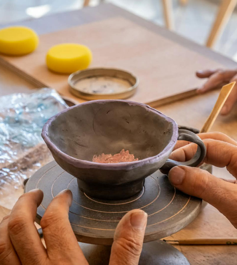 Atelier de modelage de céramique en Ariège